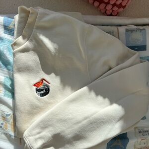 Foxtrot Cream Sweatshirt with Embroidered Coffee Foxtrot Design